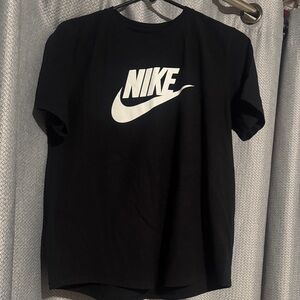 Nike Black Tee with White Logo